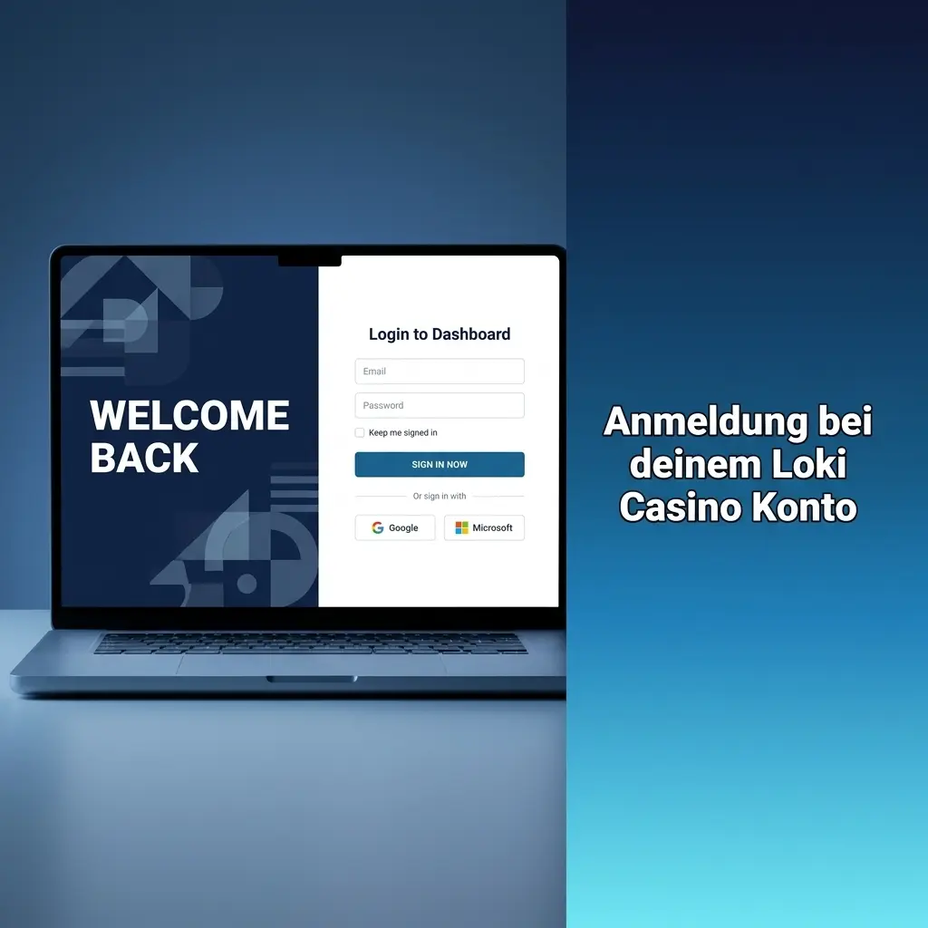 Loki Casino Anmeldeseite mit Login-Formular für E-Mail und Passwort zur schnellen Kontoanmeldung